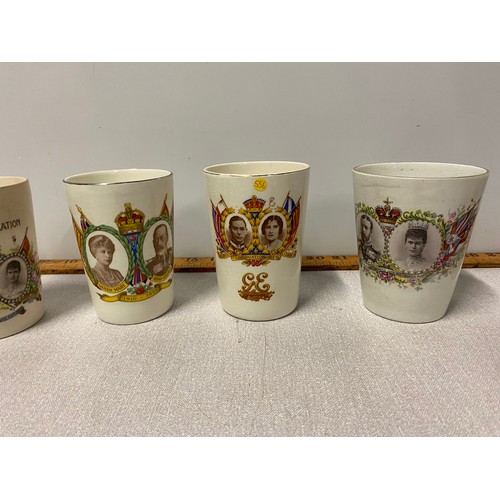 170 - 9 x vintage ceramic Royal beakers.