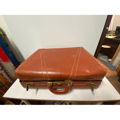 239 - vintage suitcase with fitted interior