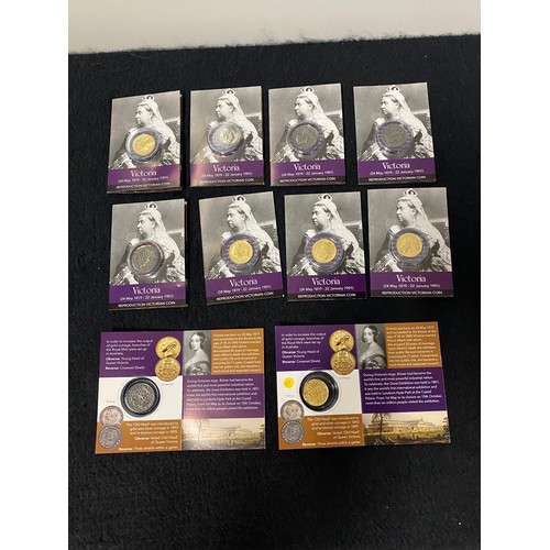 199 - Collection of reproduction Queen Victoria coins.