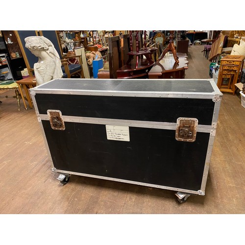 247 - Large fitted flight storage box on wheels.
135cm l x 95cm h x 35cm d