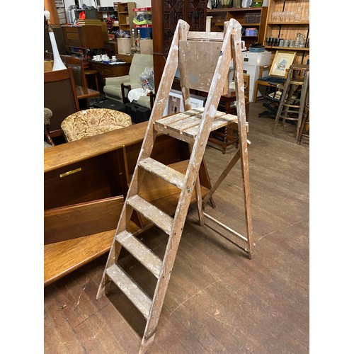 308 - set of vintage wooden ladders