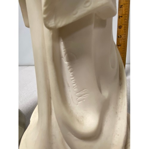 269 - Pair of signed A. Giannelli Italian alabaster Japanese figures on marble bases.
Tallest approx 43cm