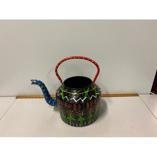 321 - Large/heavy Vintage cast iron hand painted teapot.
40cm x 40cm