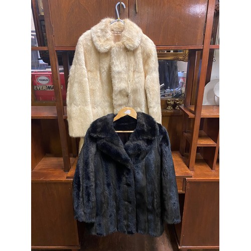 662 - 2 x faux fur jackets.