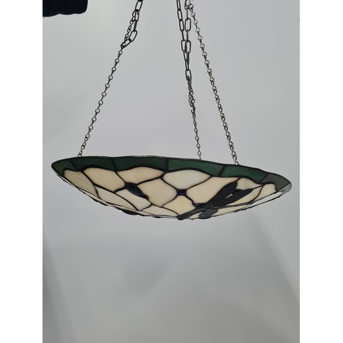 2 - Tiffany style pendant light shade. 35cm in diameter.