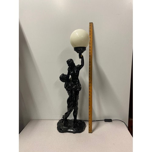 34 - Figurine lamp of dancing couple 81cm tall.