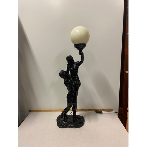 34 - Figurine lamp of dancing couple 81cm tall.