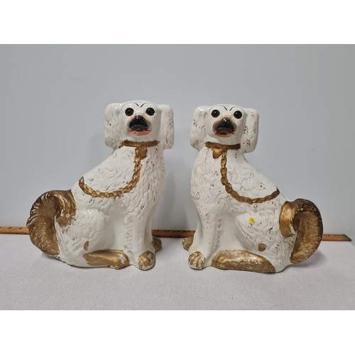 23 - Pair of Antique Victorian Wally Dugs.
33cm Tall