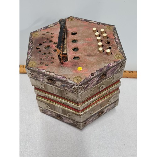 49 - Vintage concertina. Needs attention.