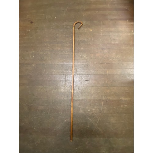 77 - Vintage wooden crook.
164cm