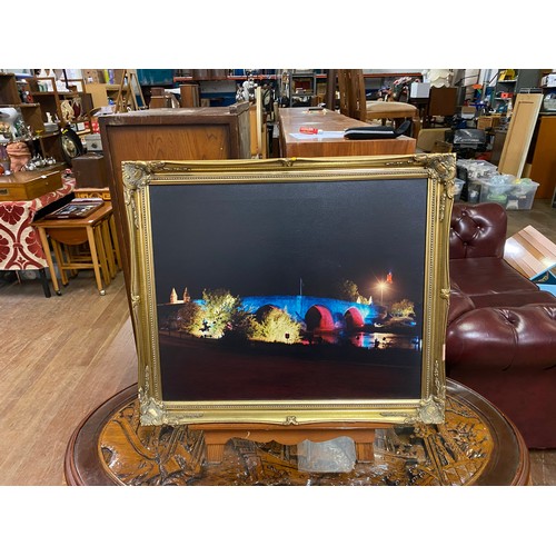 58 - Gilt framed photograph of Stirling Bridge at night.
70cm x 59cm