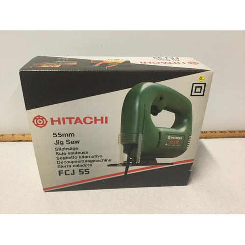 84 - New boxed Hitachi 55mm jigsaw.