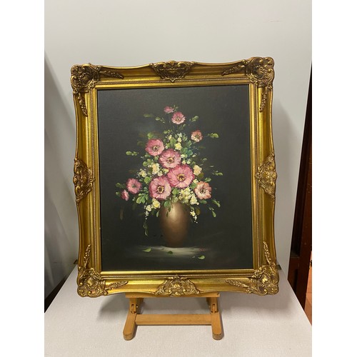 121 - Gilt framed original still life oil painting by Sylvia Reins.
72cm x 62cm