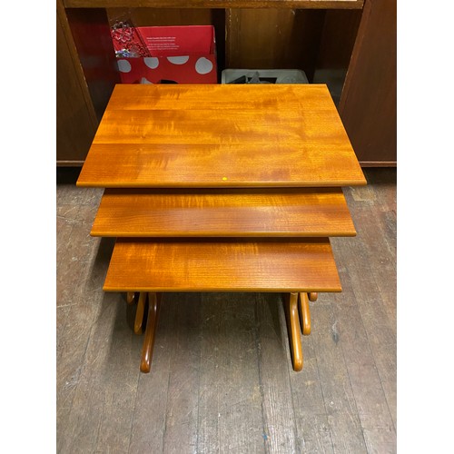 458 - Nest of 3 mid century tables.