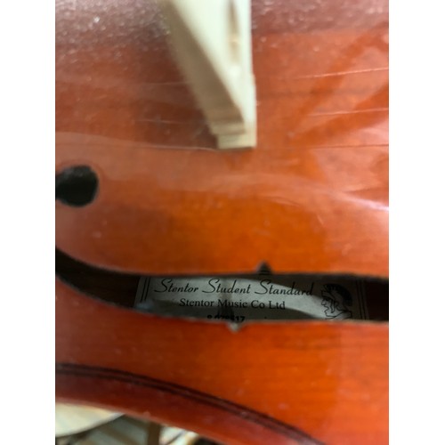 4 - Stentor student standard violin & case.