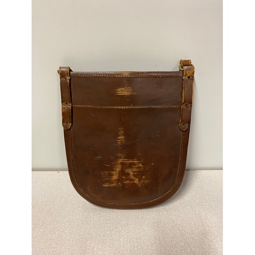 16 - Antique 1920's leather bus/train conductors ticket pouch.