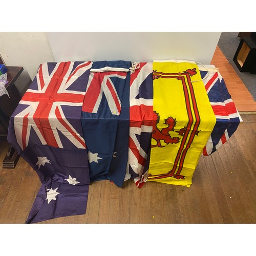 50 - Selection of various flags to Include Lion Rampant, Union Jack and Australian.