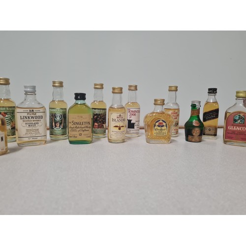 55 - Collection of Whisky miniatures to include Deanston, Makers Mark and Bell's Islander etc.