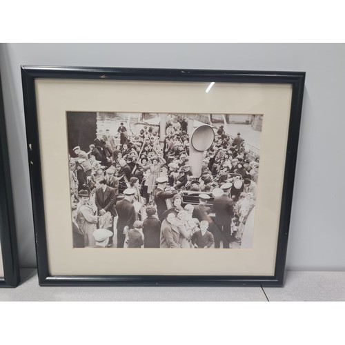 59 - 3 Framed photographs of Glasgow - Byres Road 1900, Clcok Bar 1948 and Clyde steamer 1959.