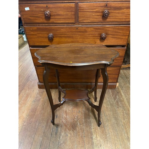 62 - Mahogany window table.