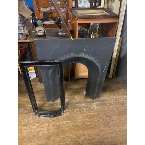 471 - Antique cast iron fire surround.