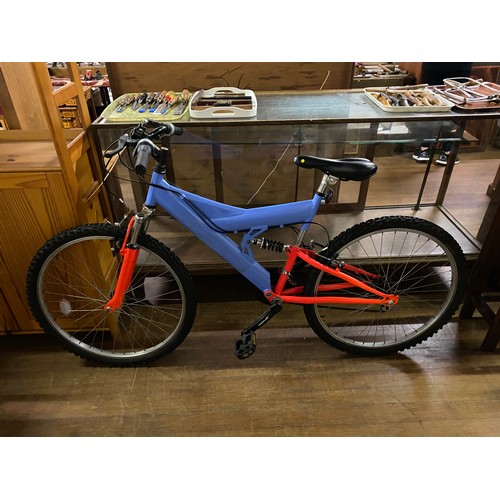 486 - Blue and Red mountain bike.