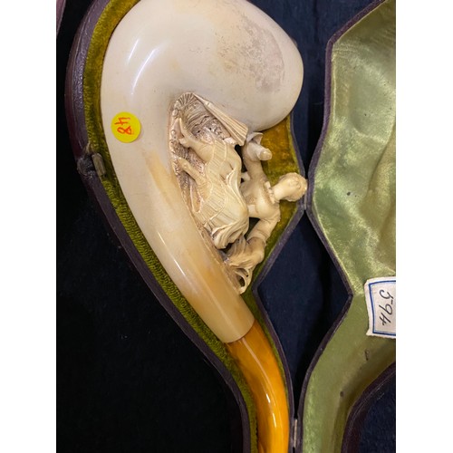 156 - 3 pipes to include meerschaum 
1 damaged