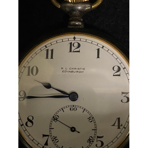 172 - R.l christie of edinburgh pocket watch 
(needs attention)