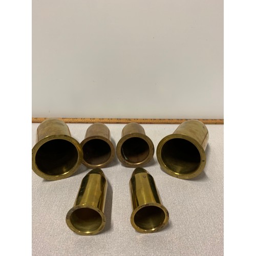 196 - 6 brass shells
Tallest 18cm