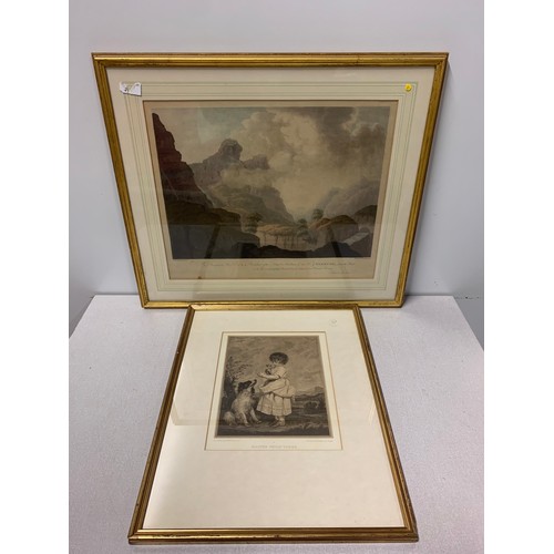 491 - Vintage Robert Andrew Riddle Glen Coe print along with   framed Master Philip Yorke print. biggest i... 