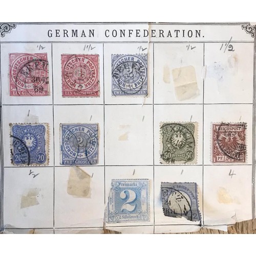 65 - Small stamp book with approx. 17 pages (150 stamps minimum) Mostly Deutsche Reich's post stamps alon... 