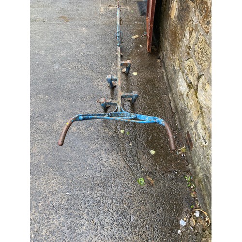 69 - Vintage Horse drawn plough. 262cm long