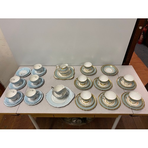 594 - 2 x vintage part tea sets - Royal Standard  and Tuscan.