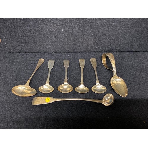 122 - 7 hallmarked silver spoons