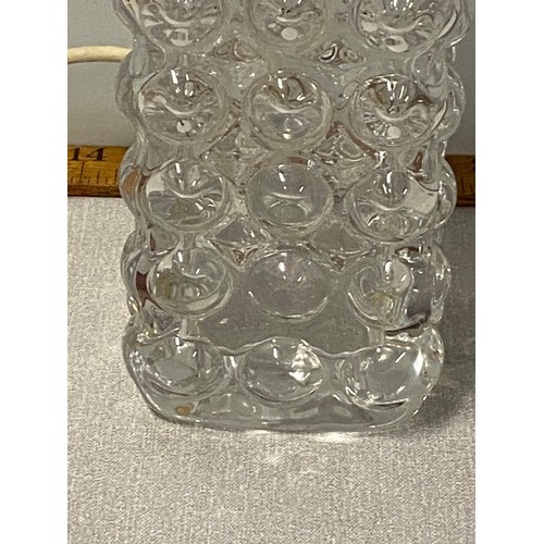 13 - Large glass Swedish Orrefors bubble lamp 
designed by C. Fagerlund. 
45cm Tall