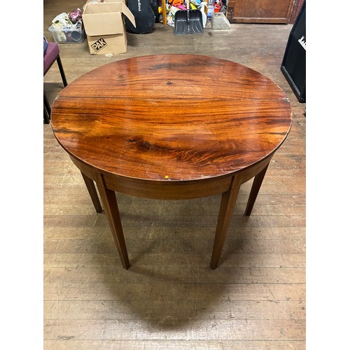 178 - Vintage solid wood flip top card table.