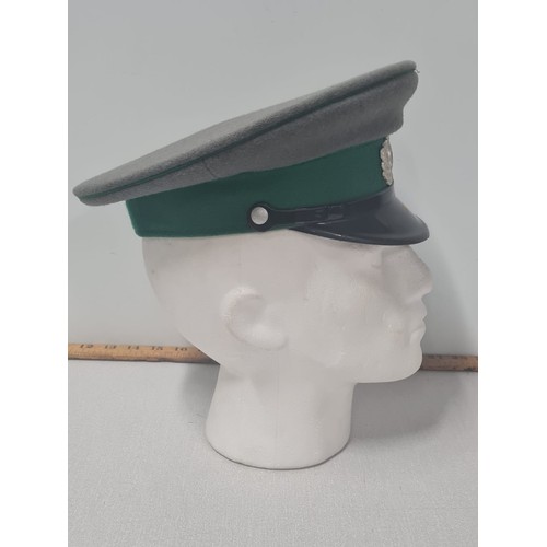 287 - Vintage East German border guard visor hat.