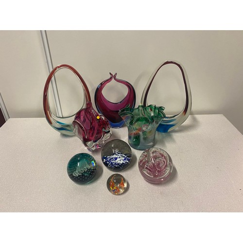 4 - Selection of glass items to include Murano.
Tallest 26cm.
