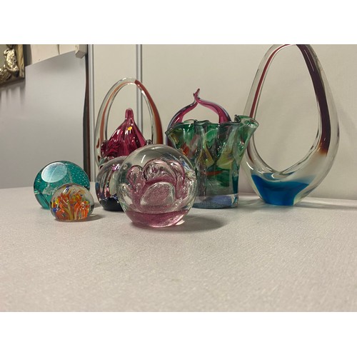 4 - Selection of glass items to include Murano.
Tallest 26cm.