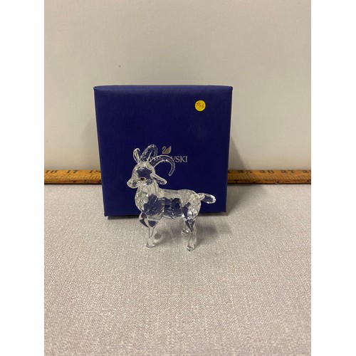 18 - Swarovski crystal goat figure with box.