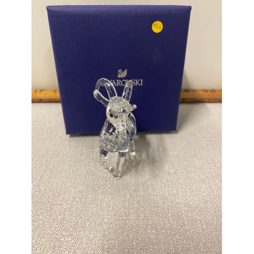 18 - Swarovski crystal goat figure with box.