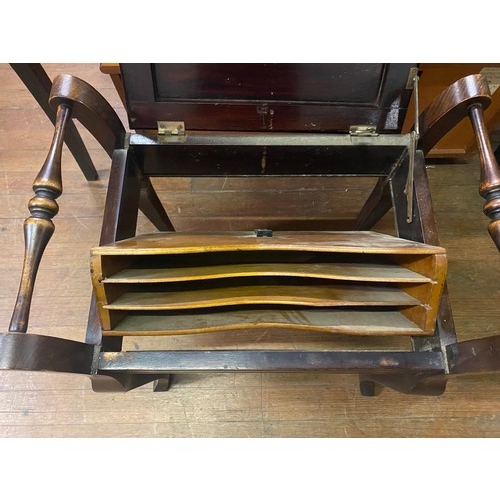 51 - Antique Piano stool with music sheet storage under seat.