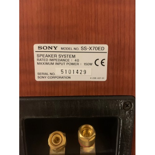 65 - Sony Speaker system Model No. SS-X70ED.
speaker stands 88cm high