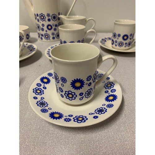 110 - 15 piece Lord Nelson 'Serenade' pottery coffee set.