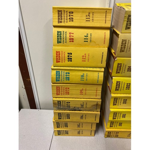 188 - 42 vols of The Wisden book of cricket.