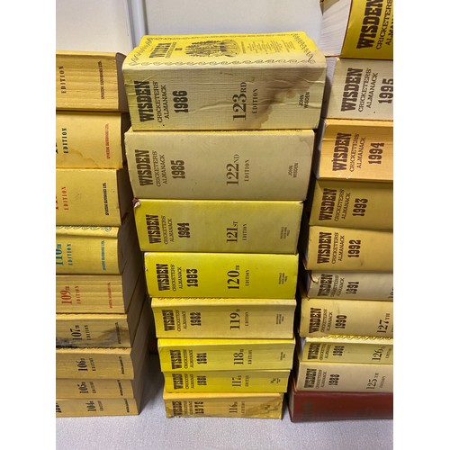 188 - 42 vols of The Wisden book of cricket.