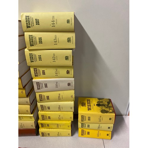 188 - 42 vols of The Wisden book of cricket.