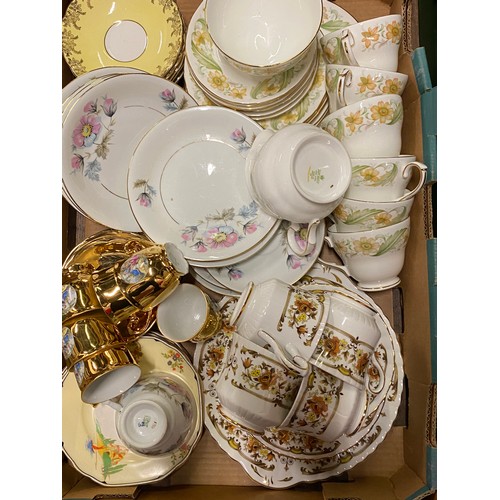 230 - 3 boxes of collectables and tea ware.