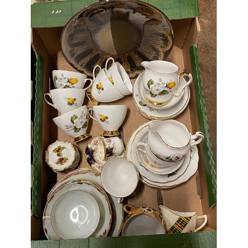 230 - 3 boxes of collectables and tea ware.