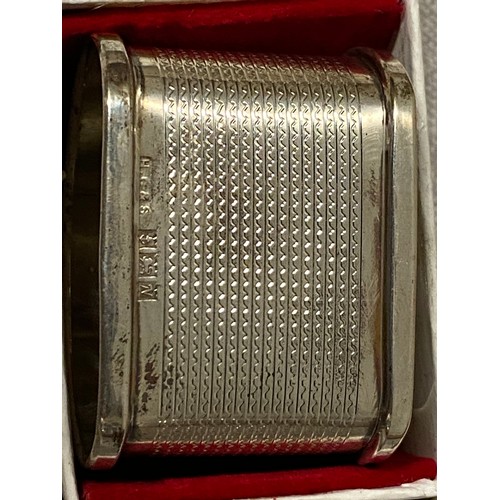 255 - Hallmarked silver napkin ring.